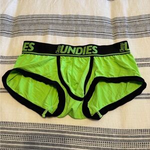 Men’s Neon Green Briefs with Black Trim - Low-Rise Comfort